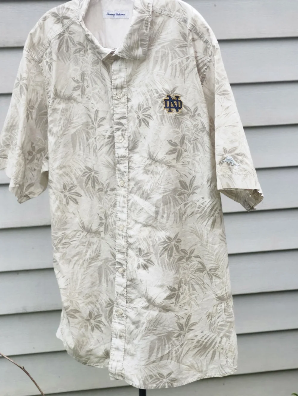Tommy Bahama Notre Dame 100% Pima Cotton Floral  Button-Down Shirt XXL - Picture 2 of 11